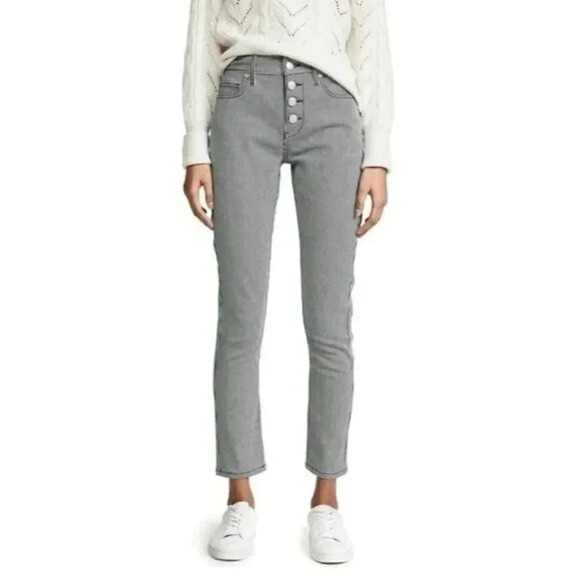 Joie Aerindis High Rise Button Fly Cadet Striped Skinny Jeans 23 - Picture 1 of 7